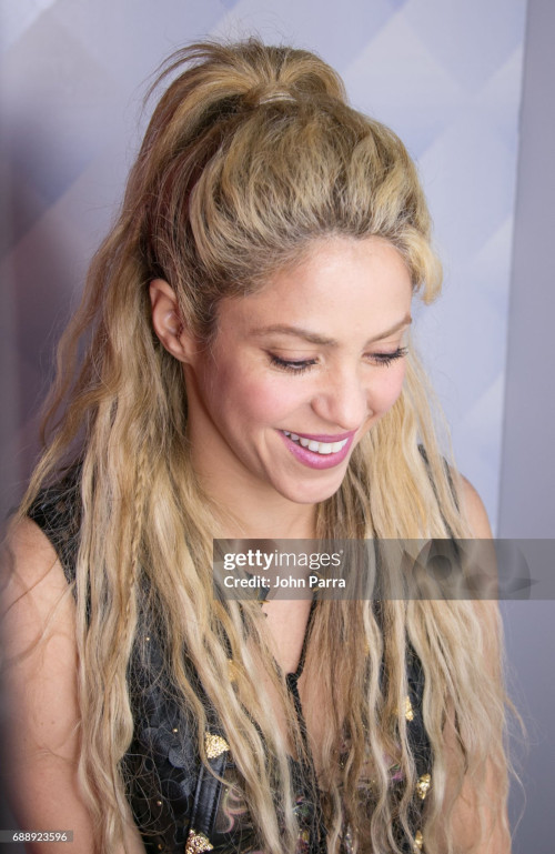 MIAMI, FL - MAY 26:  Shakira visits SBS Studio to promote her latest album, El Dorado at SBS Studios