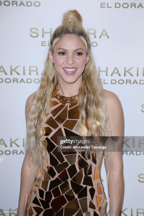 MIAMI BEACH, FL - MAY 25:  Shakira is seen at her "El Dorado" Album Release Party at The Temple Hous