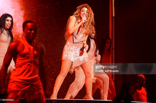NEWARK, NEW JERSEY - SEPTEMBER 12: Shakira performs onstage during the 2023 MTV Video Music Awards a