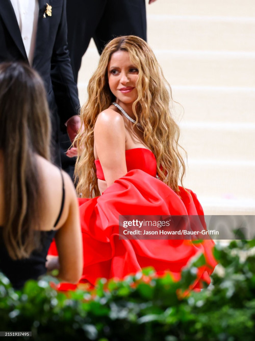 NEW YORK, NY - MAY 06: Shakira is seen attending the 2024 Met Gala Celebrating 'Sleeping Beauties: R