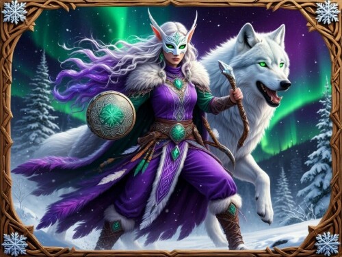 Снега,что помнят союз шаманов и волков